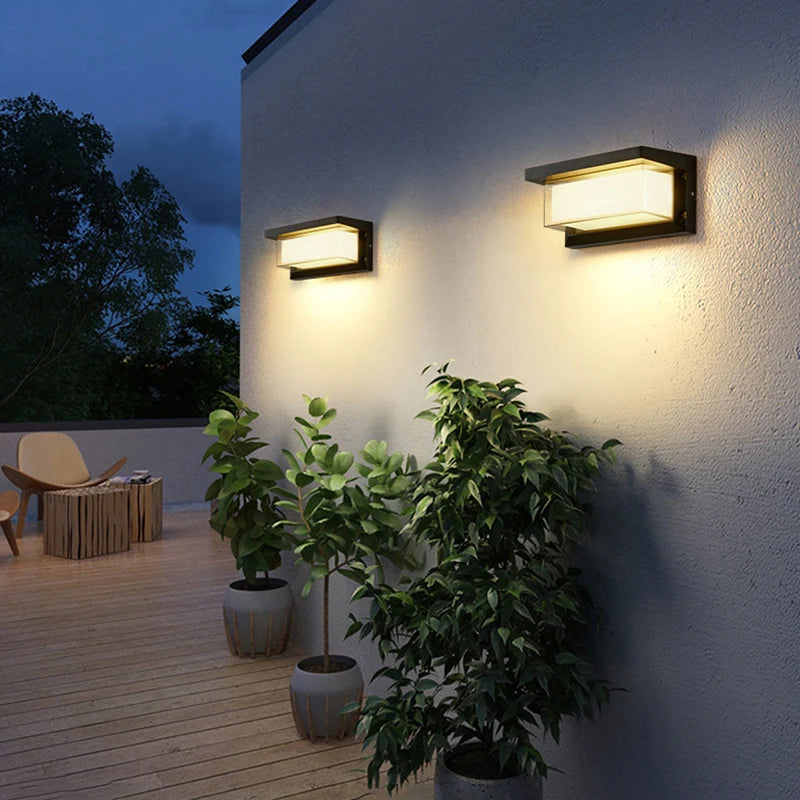 Applique murale LED lampe extérieure étanche en aluminium extérieur applique murale Rgb Tuya Smart Wifi réglable applique murale porche jardin Villa éclairage - vue 6 sur 12
