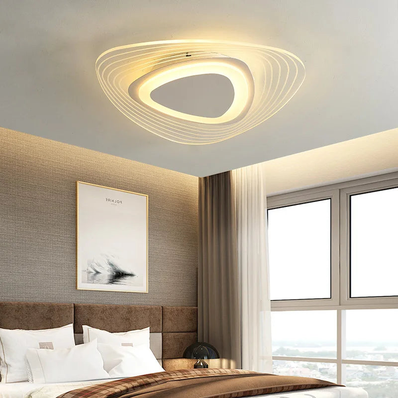 lustre led avec télécommande pour éclairage intérieur moderne - vue 5 sur 12