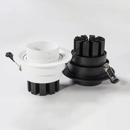 spot led encastrable d'intérieur à technologie cob avec zoom variable