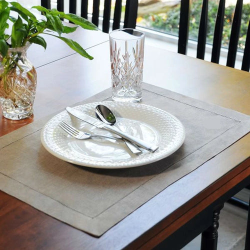 Serviette de table lot 6 lin brodé européen