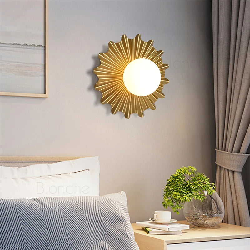 appliques murales solaires led modernes en fer nordique décoratives - vue 4 sur 7