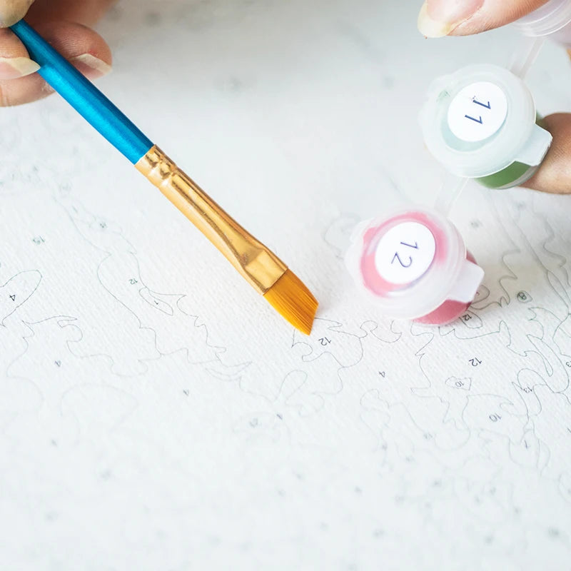 kit peinture par numéros vase romantique pour décoration intérieure - vue 5 sur 7