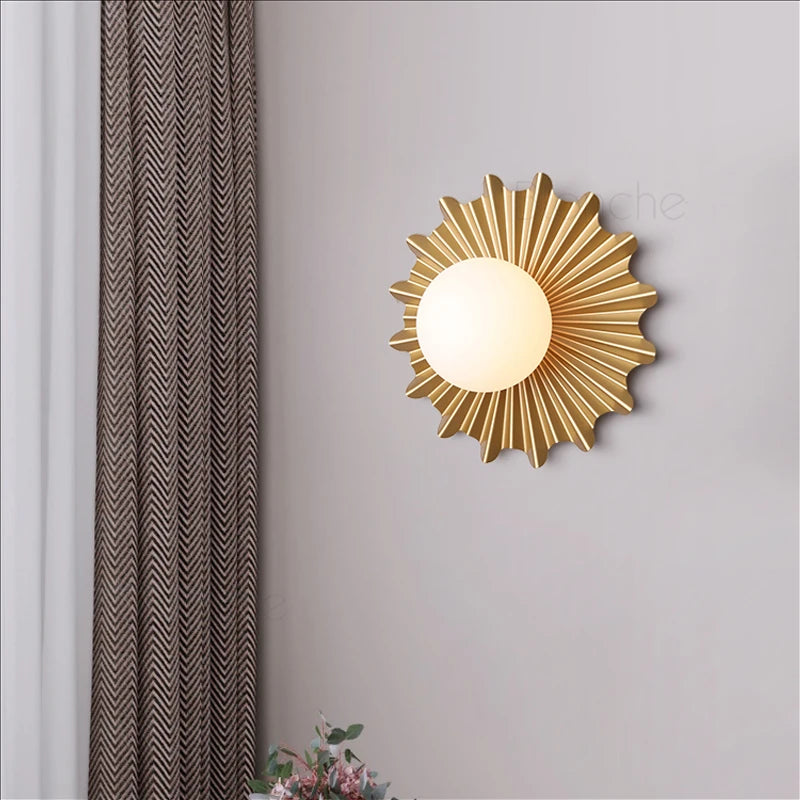 appliques murales solaires led modernes en fer nordique décoratives