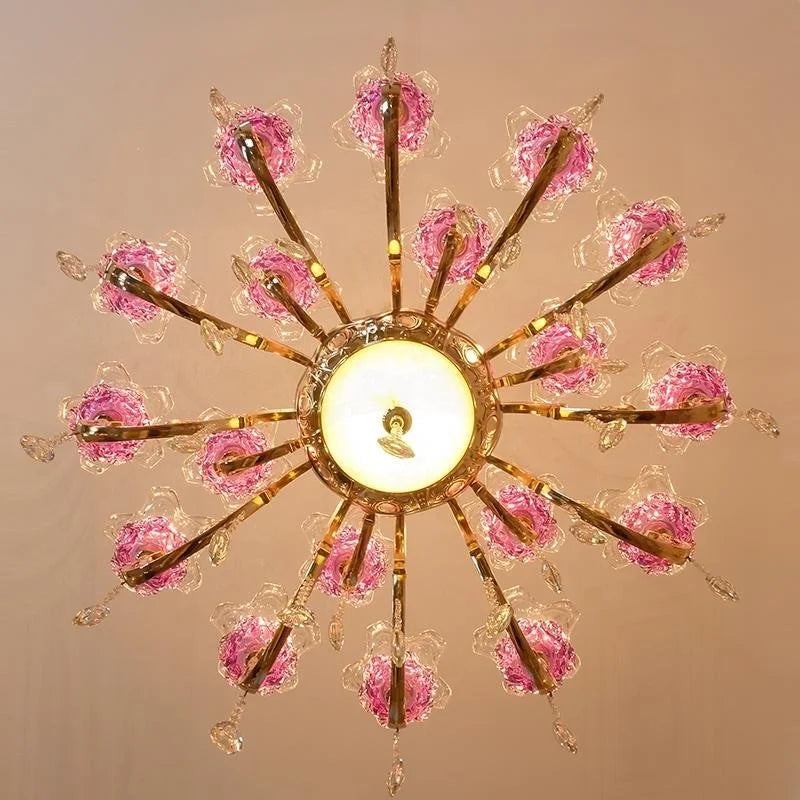 lustre de luxe en cristaux pour décoration élégante créative - vue 7 sur 21