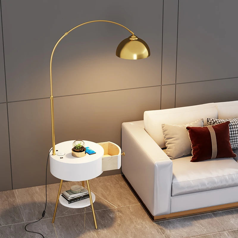 lampadaire haut de gamme avec étagère et livraison gratuite - vue 3 sur 8