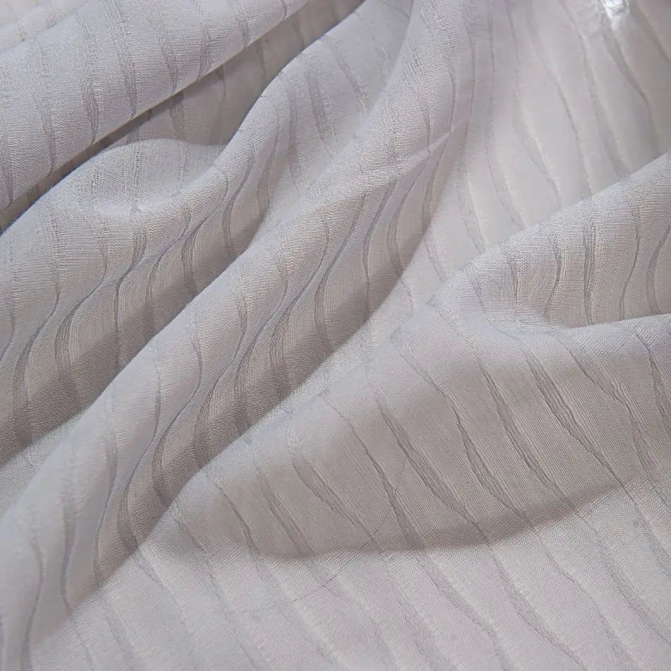 Voilage tulle motifs floraux géométriques style européen fenêtre - vue 2 sur 8