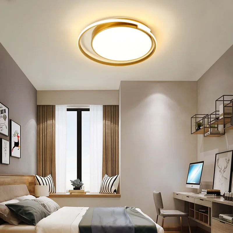 plafonnier led minimaliste en aluminium créatif allée lumières