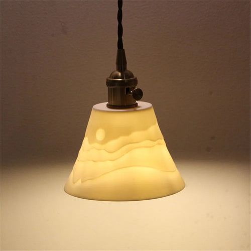 plafonnier moderne rustique céramique abat-jour suspension design loft