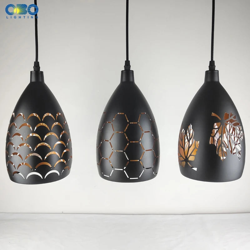 suspension vintage nordique en fer pour bar et café - vue 5 sur 10