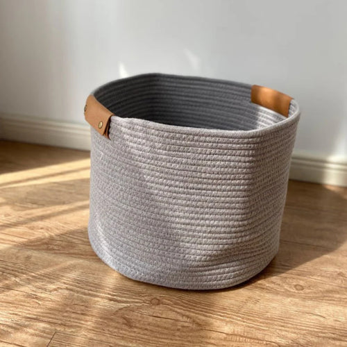 panier de rangement en corde pour jouets et linge bébé - vue 3 sur 10