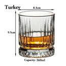 Verres whisky old fashioned design relief élégant bar
