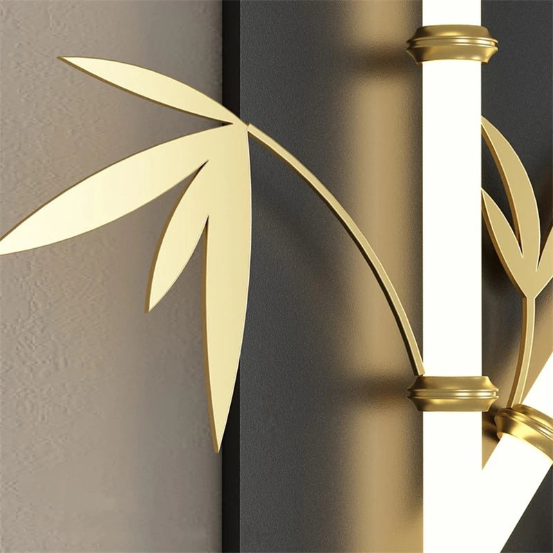 applique murale imitation bambou acrylique style chinois moderne - vue 6 sur 10
