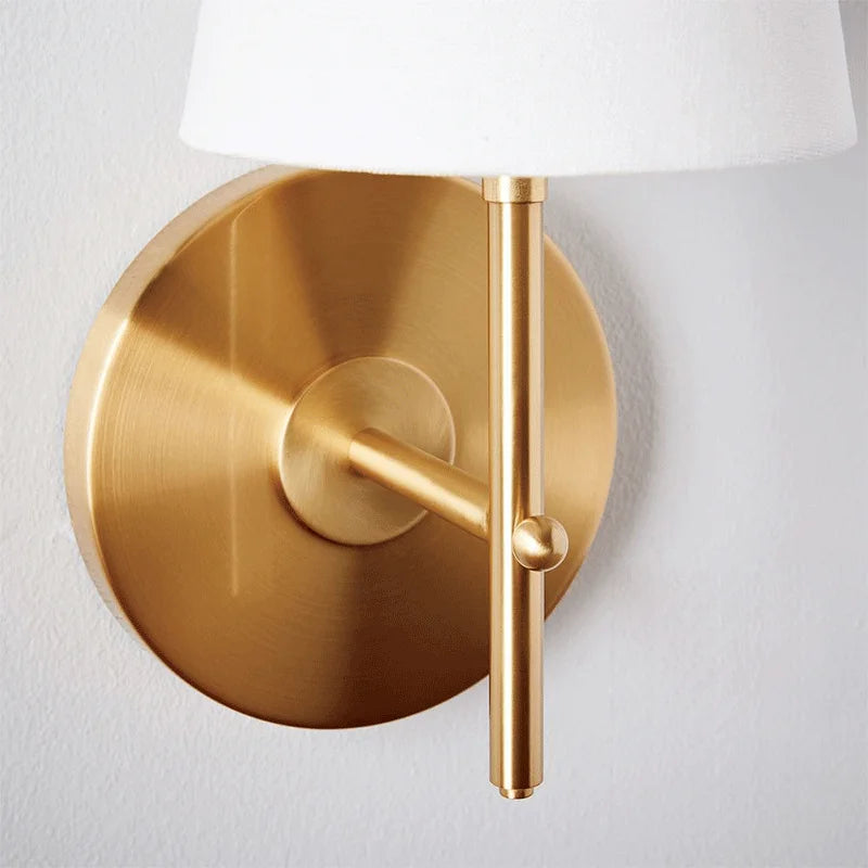 Éclairage intérieur Applique du milieu du siècle Luminaire intérieur Forme de lampe en tissu pour chambre à coucher Salon Table de chevet Décoration d'intérieur Applique murale - vue 6 sur 6