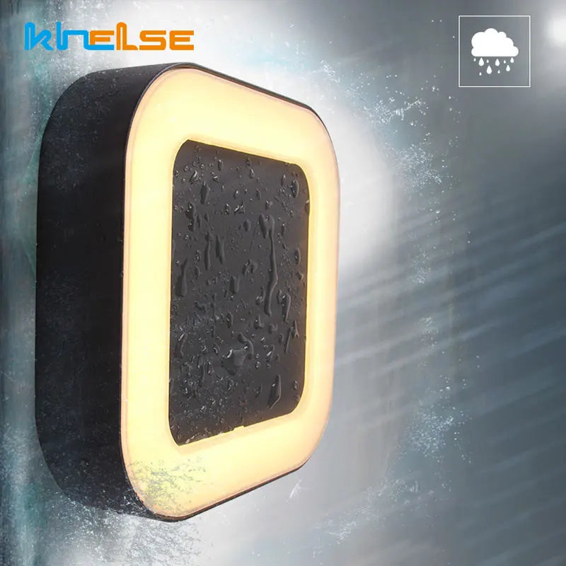 12W Waterproof Outdoor Wall Lights Radar Motion Sensor IP65 Wall Sconce Lamp LED Balcony Porch Garden Villa Lighting Fixtures - vue 4 sur 8