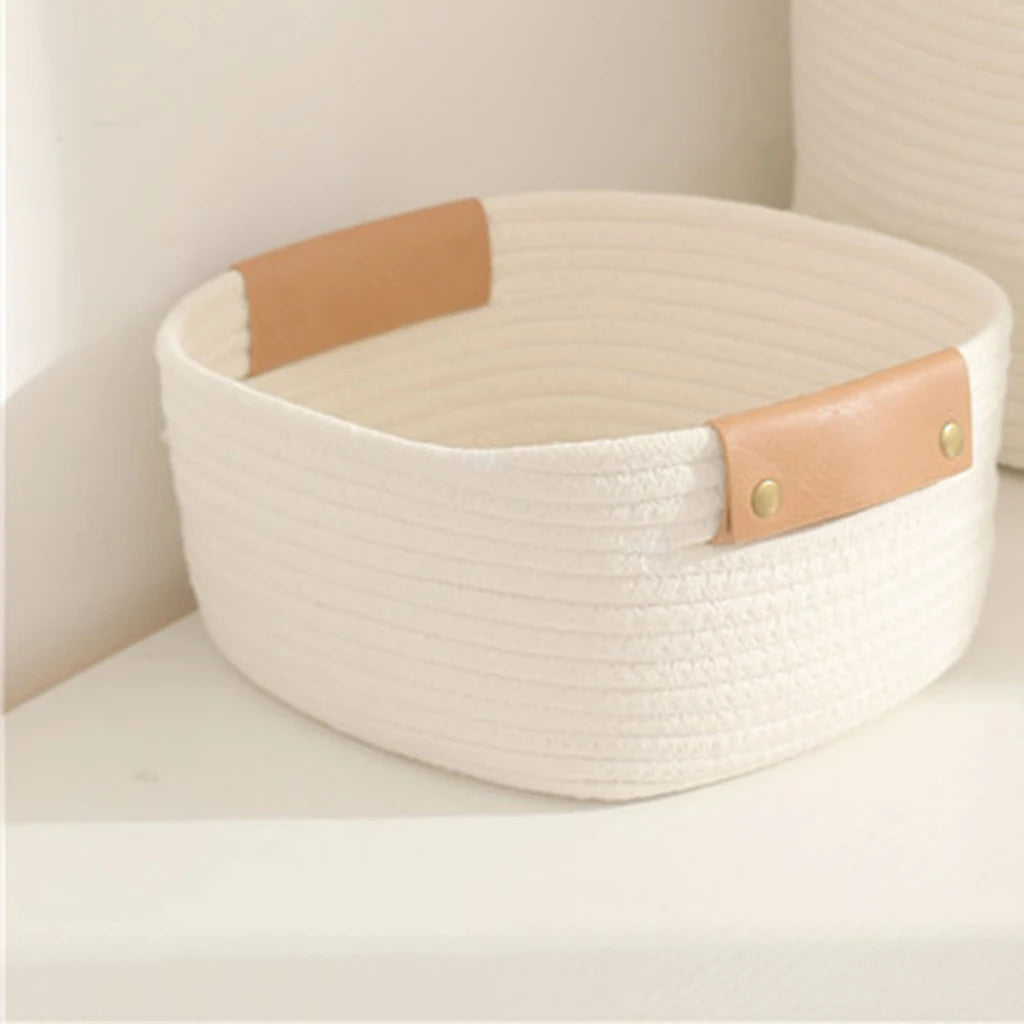 panier de rangement en corde pour jouets et linge bébé - vue 9 sur 10