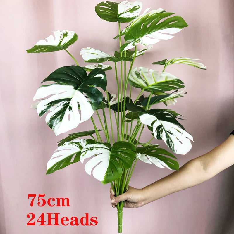 plantes monstera artificielles pour décoration tropicale et festive - vue 11 sur 10
