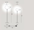 lampadaire moderne en verre design foscarini lampe à led décorative