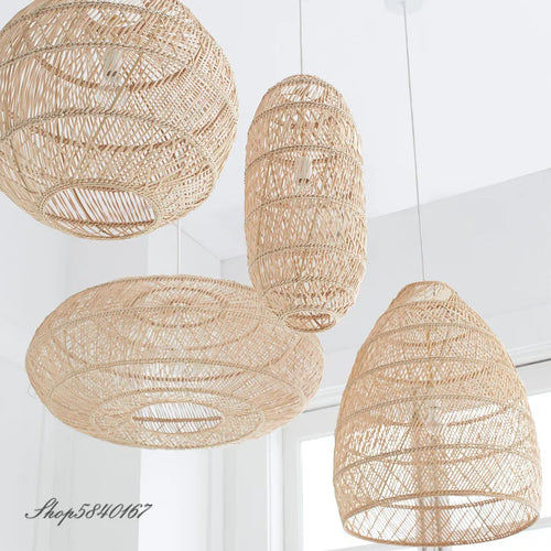 Suspension en rotin Vintage - vue 4 sur 12