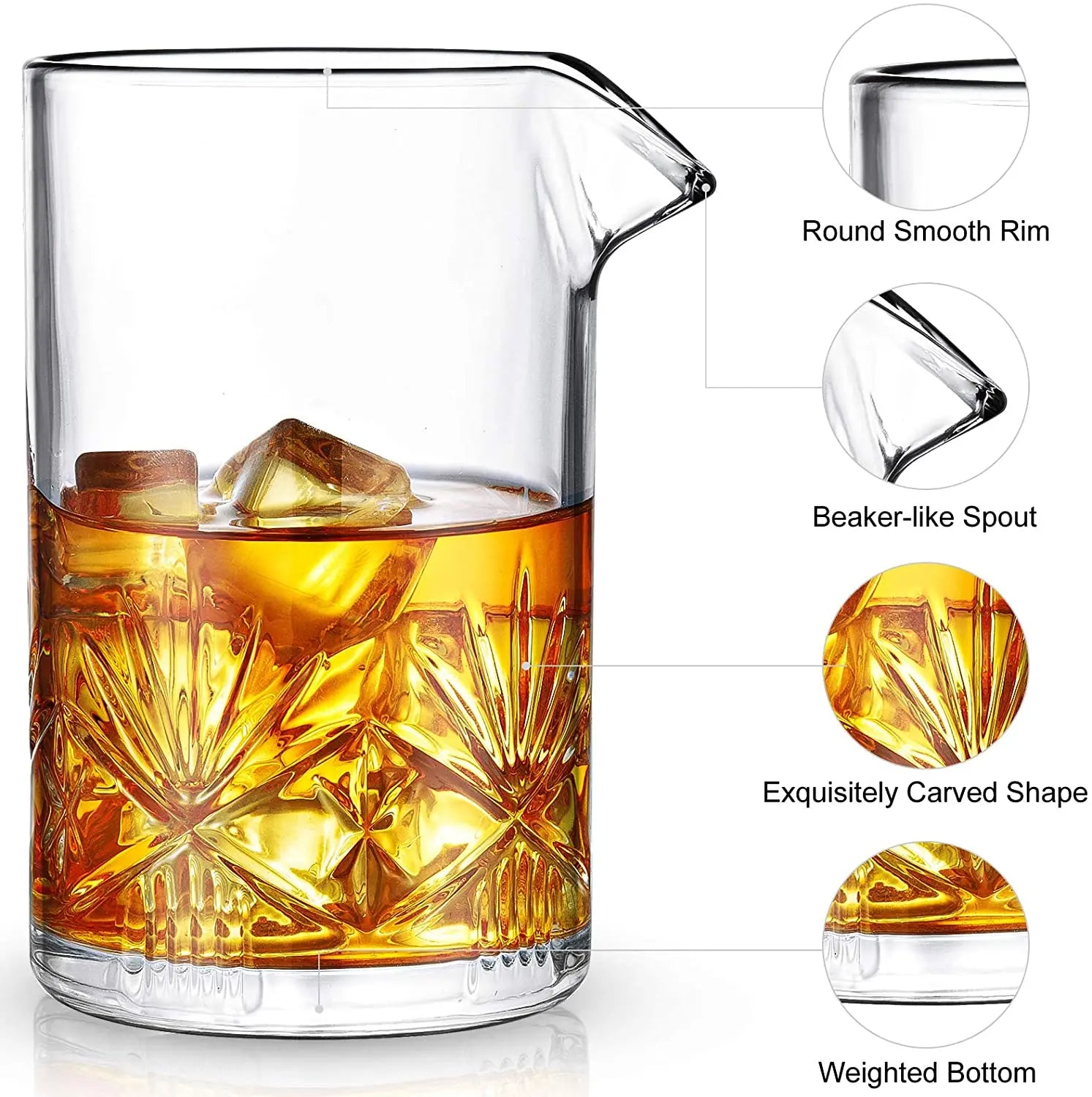 verre à cocktail clouté texturé 700 ml - vue 3 sur 7