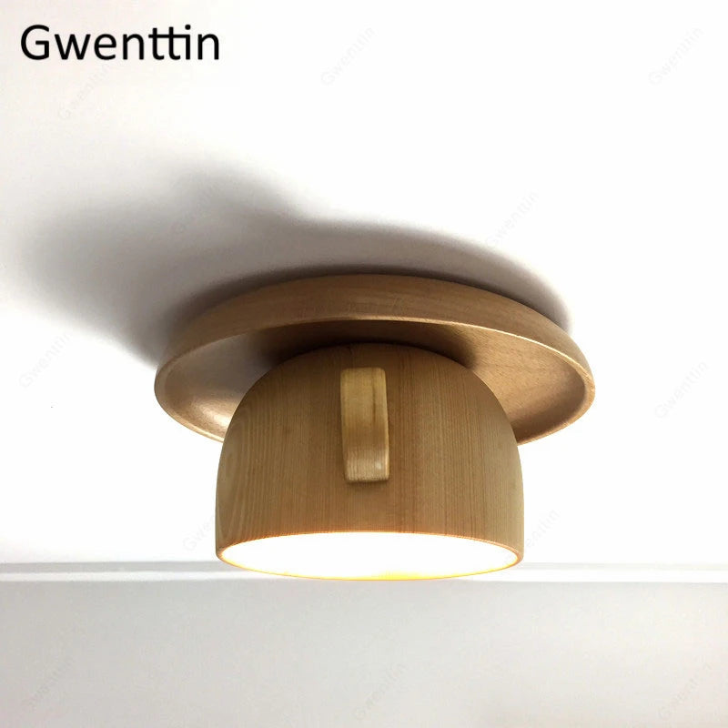 plafonnier en bois nordique pour décoration moderne et industrielle - vue 6 sur 7