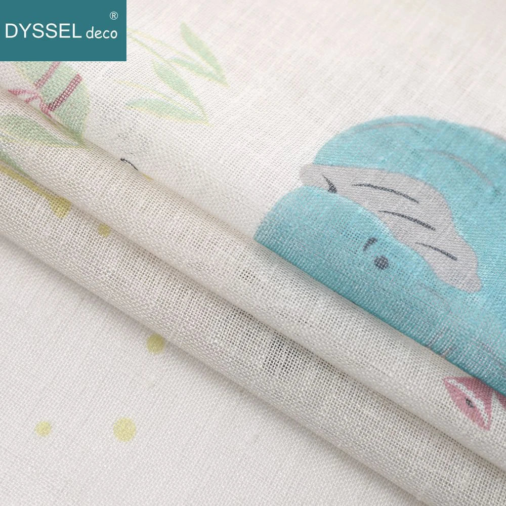Rideau chambre enfant tulle animaux style européen - vue 9 sur 10