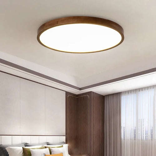 Lustre moderne LED bois acrylique