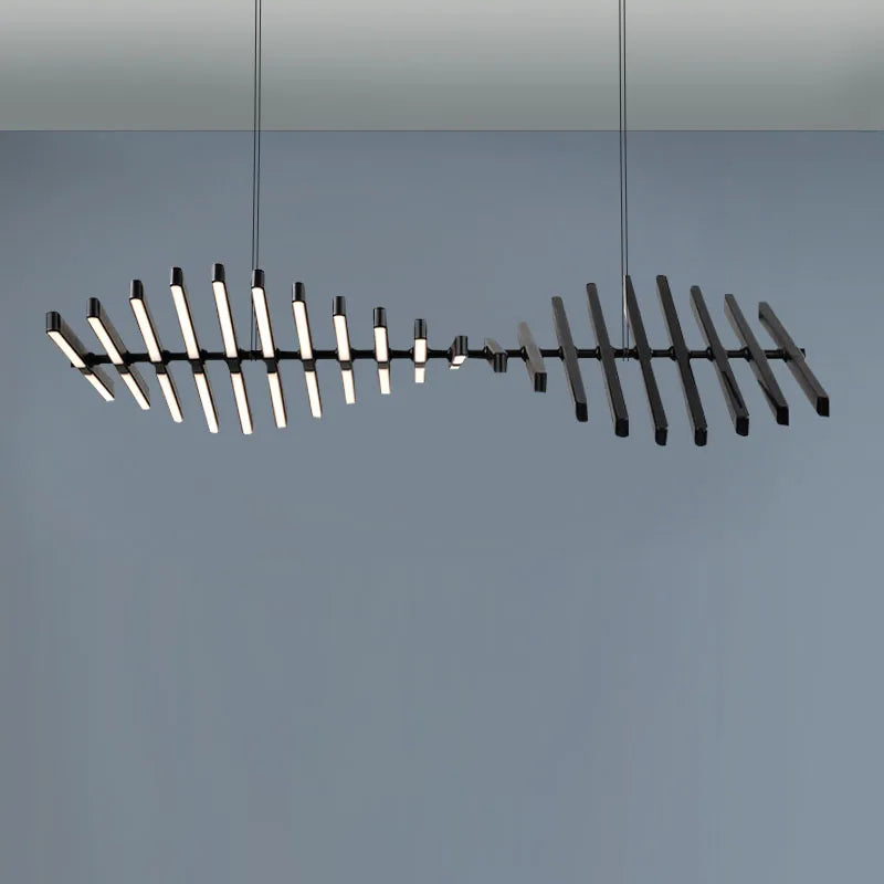 Lustre LED moderne éclairage loft nordique noir/blanc lampes suspendues salon maison déco suspension lampe restaurant Bar luminaires - vue 7 sur 10