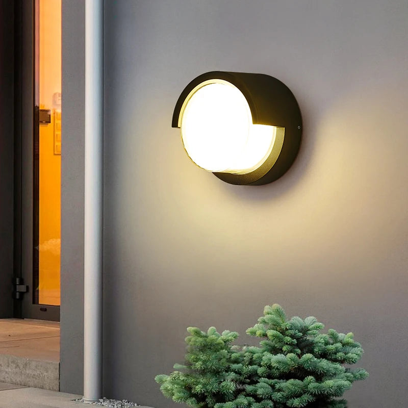 Éclairage mural extérieur moderne étanche IP54 porche balcon terrasse lampe applique jardin en aluminium décor à la maison applique murale lampe - vue 6 sur 10