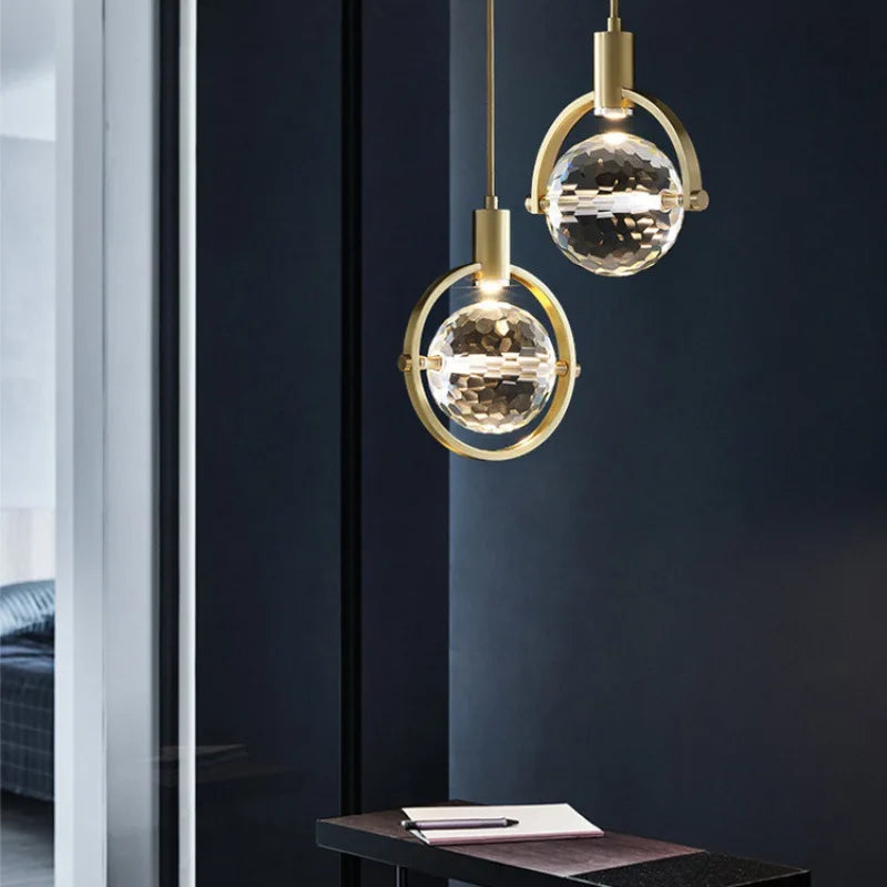 lustre postmoderne de luxe en cristal pour décoration de bar - vue 4 sur 8