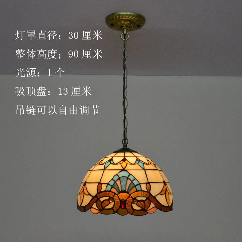 suspension baroque en verre teinté pour intérieur élégant - vue 13 sur 15