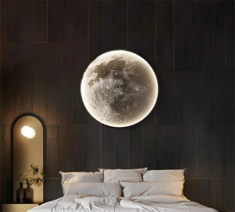 applique murale lune design moderne éclairage décoratif pour intérieur - vue 3 sur 10