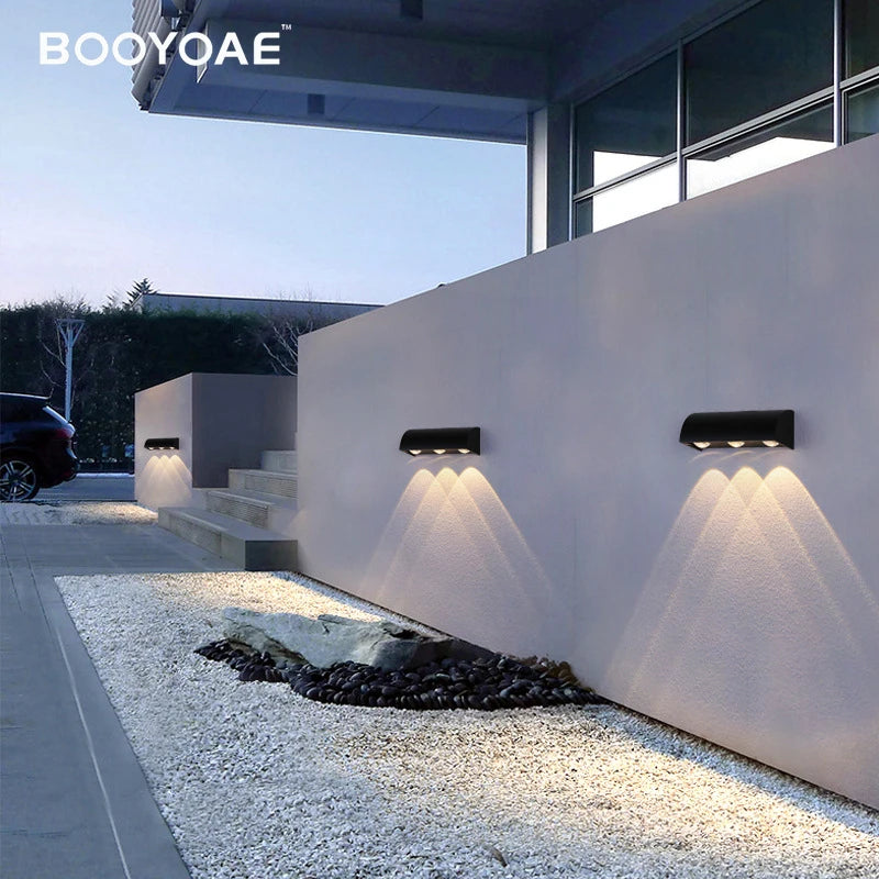 Applique murale LED lumières extérieur moderne entrée escalier balcon maison jardin 110V IP54 porche terrasse étanche noir applique murale - vue 4 sur 7