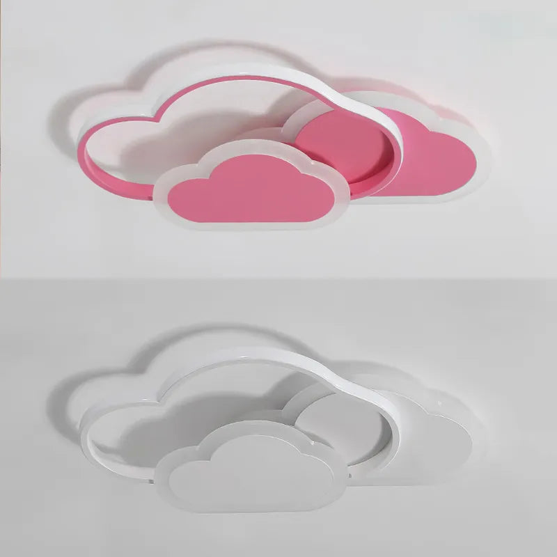 Plafond moderne à LEDs lampe créative nuage blanc chambre éclairage dessin animé chambre d'enfants enfant lire étude rose décoration lumière - vue 4 sur 8
