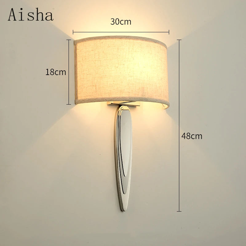 applique murale en tissu pour éclairage décoratif design moderne - vue 6 sur 10