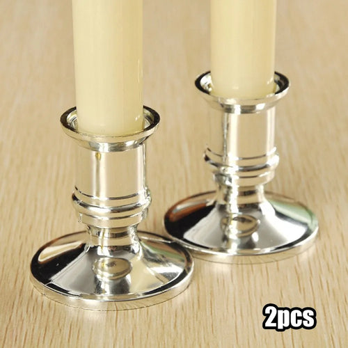 lot de 2 bougeoirs traditionnels pour mariage et dîner - vue 3 sur 7