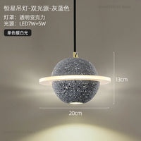 suspension modernes en ciment led pour restaurant barre lumineuse