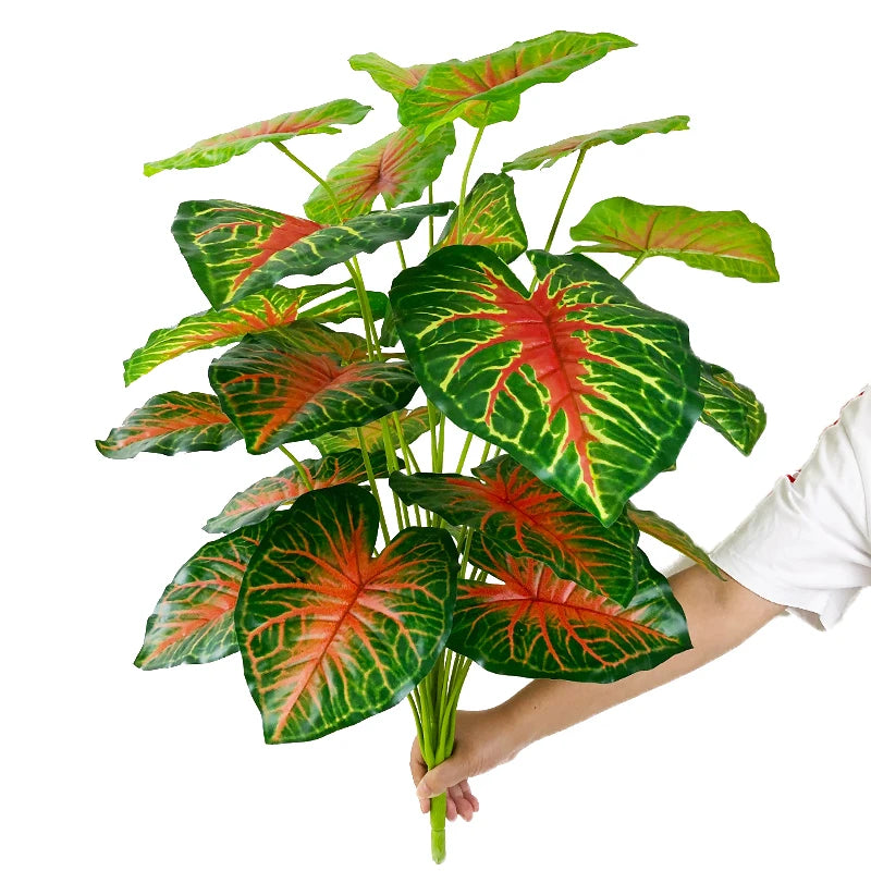 arbre tropical artificiel grandes feuilles de monstera en pot décoratif - vue 20 sur 23