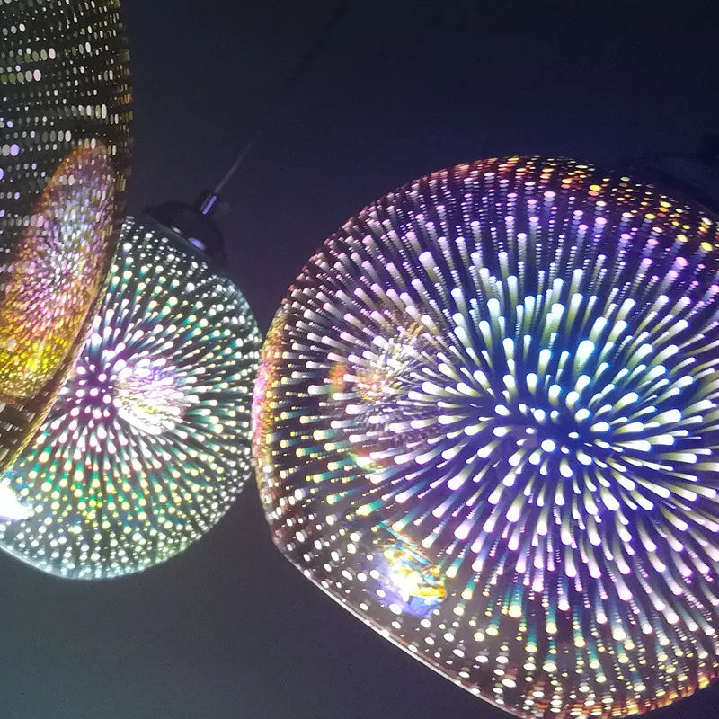 lampe led suspendue design nordique moderne décorative feu d'artifice - vue 6 sur 9