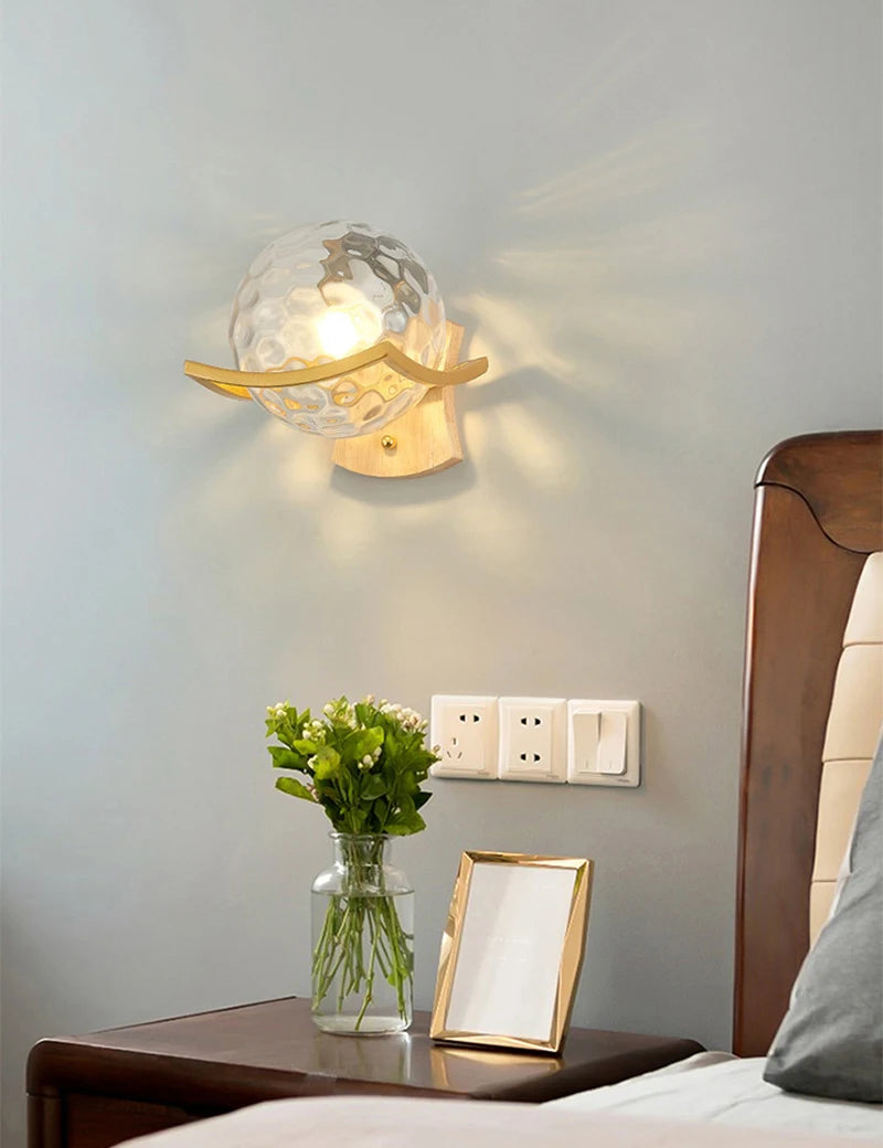 applique murale moderne en bois design lumineux décoratif en forme de lune - vue 2 sur 21
