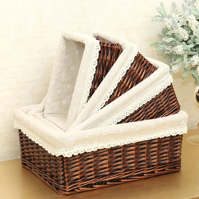 paniers de rangement en rotin faits main pour diverses utilisations - vue 2 sur 16