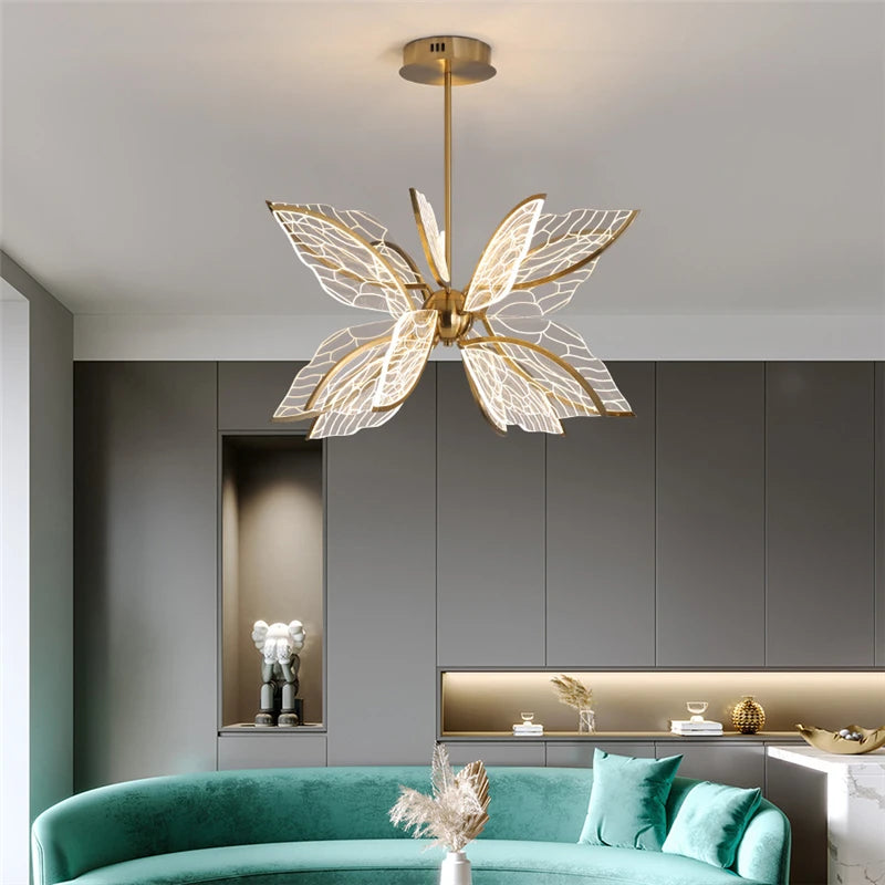 suspension modernes en acrylique motif papillon - vue 4 sur 8