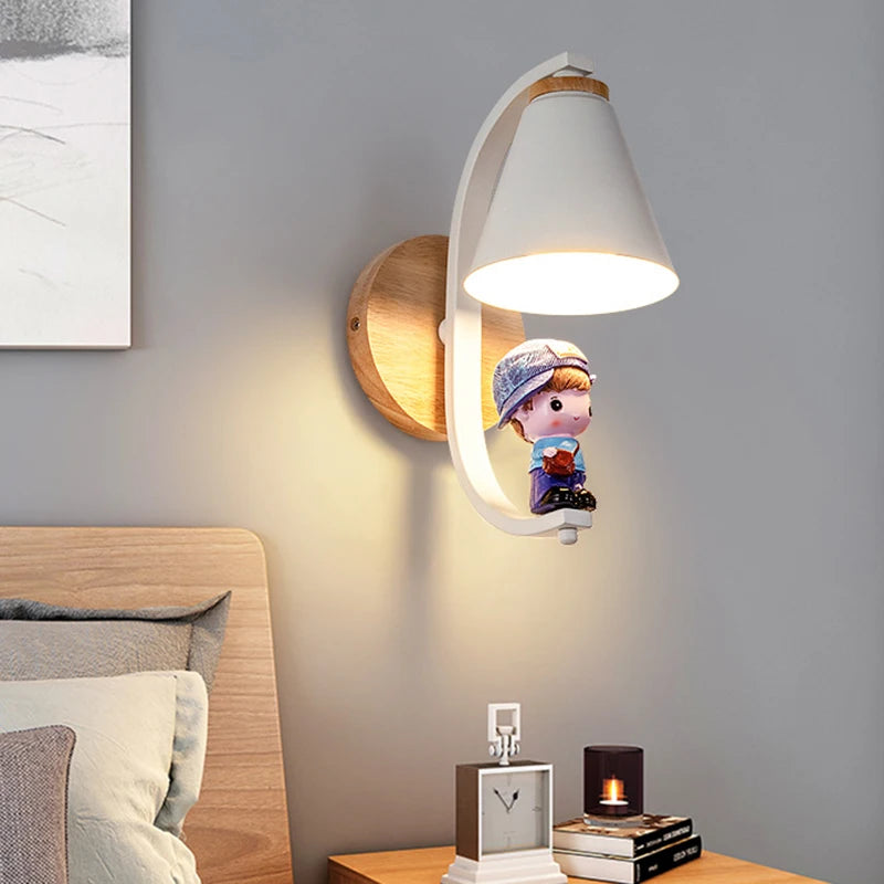 Applique murale nordique enfants princesse appliques pour enfants chambre lampe moderne applique murale décoration Loft salon mur + lampes - vue 4 sur 21
