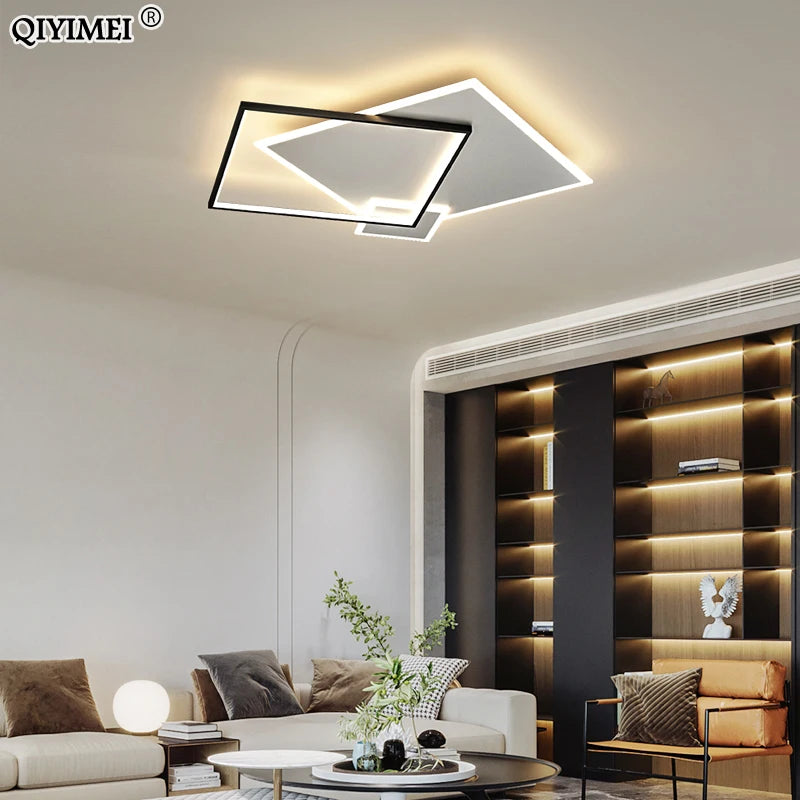 Plafonnier Fer forgé acrylique moderne LED lumières salon salle à manger chambre allée - vue 3 sur 14