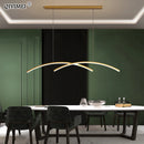 lustre suspendu moderne avec télécommande et lumières led intégrées
