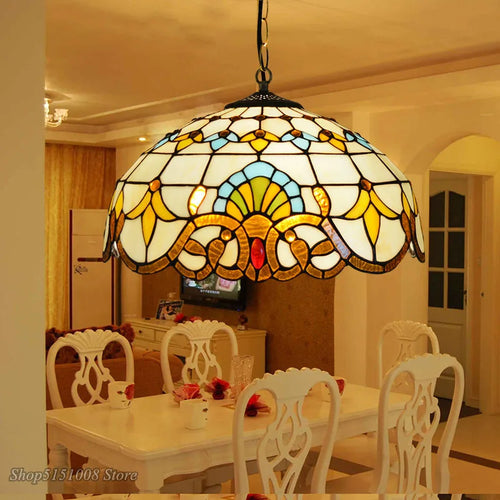 suspension baroque en verre teinté pour intérieur élégant - vue 2 sur 15