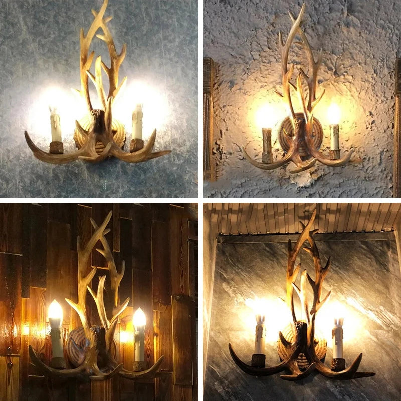 applique murale industrielle en bois style europe pour restaurant - vue 7 sur 8