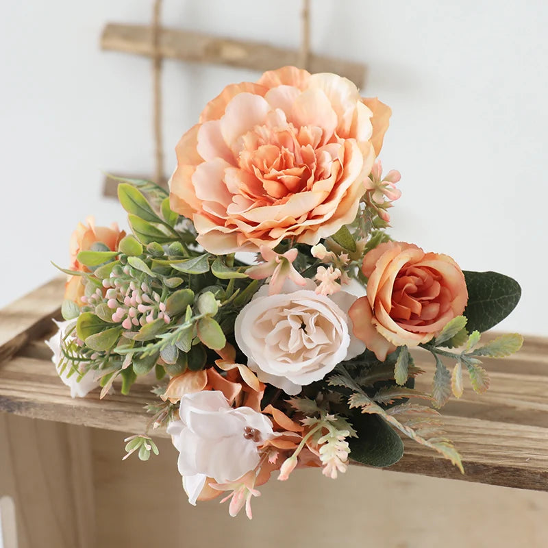 bouquet de pivoines artificielles pour mariage et décoration - vue 9 sur 12