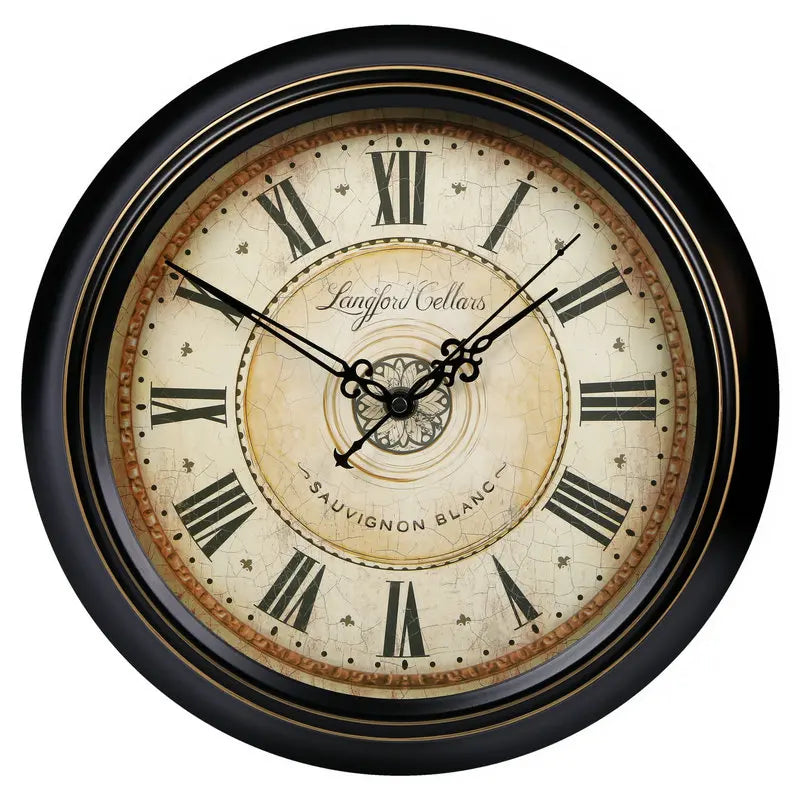 horloge murale silencieuse rétro style shabby chic décoration intérieure - vue 12 sur 24
