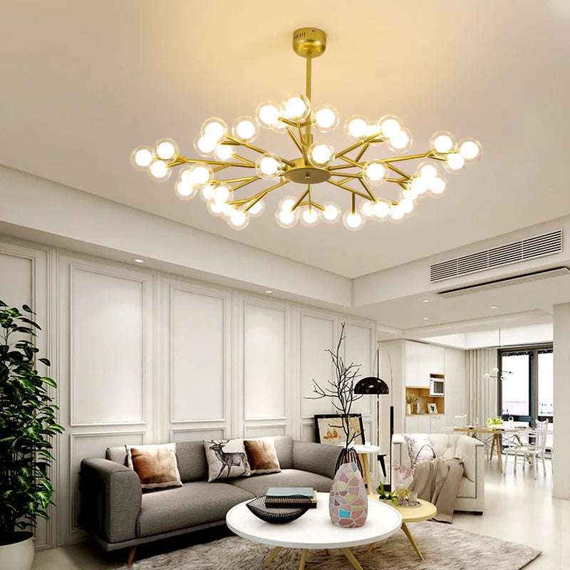 lustre moléculaire nordique design pour intérieur élégant - vue 4 sur 12