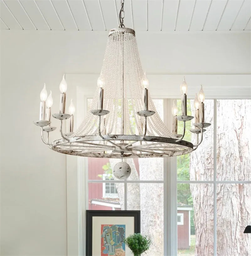 lustre vintage en cristal rétro pour café et bar - vue 6 sur 14